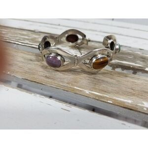 Vintage Taxaco‎ Mexico AHC Bracelet semiprecious stone Sterling Women